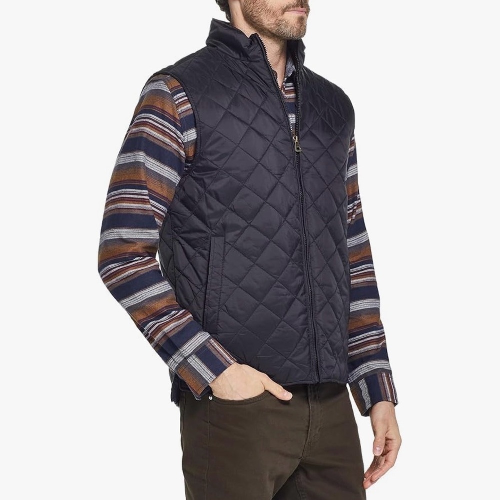 Men's Weatherproof Quilted Vest Navy size XL